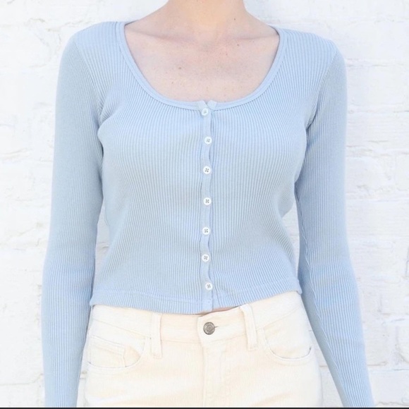 Brandy Melville‎ Blue Button Up Caridgan Sweater - Picture 2 of 8